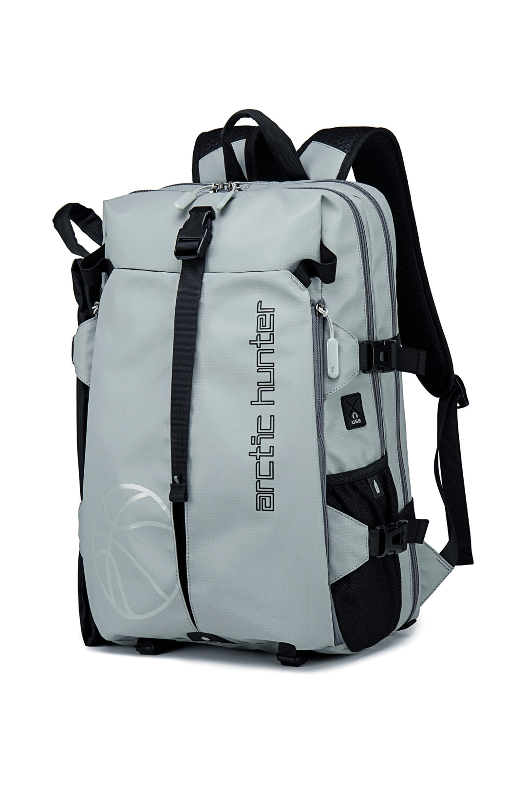 ARCTIC HUNTER AH Mochila de baloncesto impermeable con puertos USB y para auriculares ｜B00391 - Arctic Hunter Store