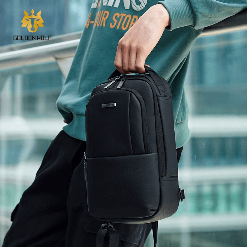 GOLDEN WOLF GXB00725 | crossbody para hombre, ligera y resistente al agua, con diseño urbano y compartimentos para tablet y accesorios. - Arctic Hunter Store