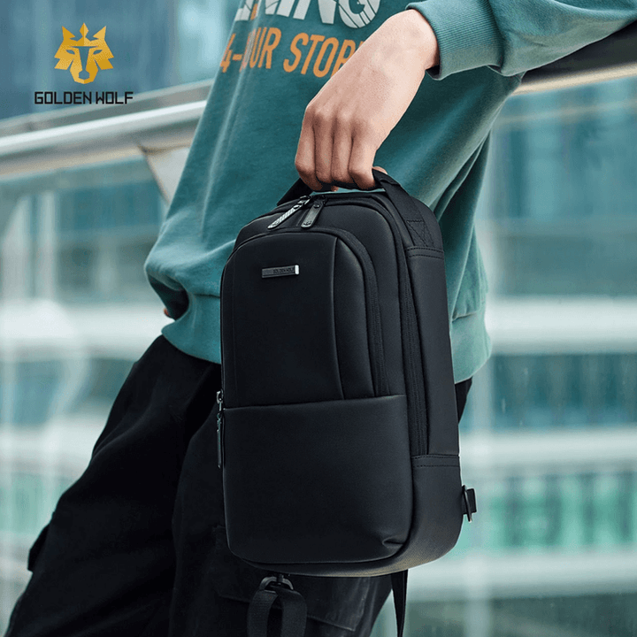 GOLDEN WOLF GXB00725 | crossbody para hombre, ligera y resistente al agua, con diseño urbano y compartimentos para tablet y accesorios. - Arctic Hunter Store