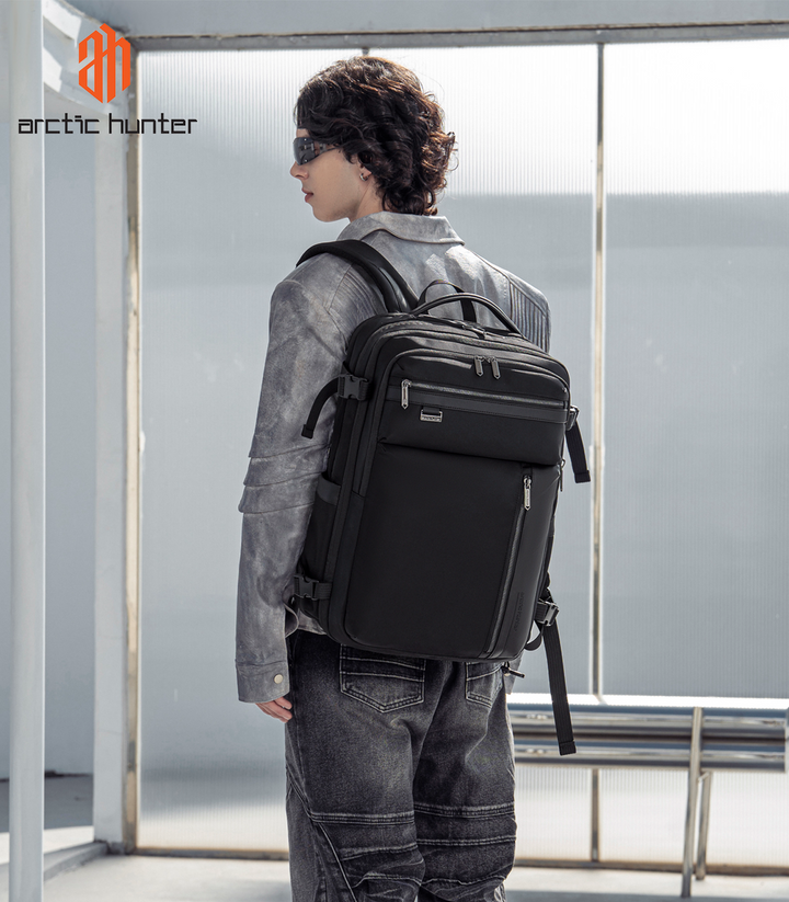 ARCTIC HUNTER B00833 | Mochila Expandible para Viaje, Mochila Unisex 40L Aprobada por Aerolíneas TSA, Impermeable, Para Portátil de 17” y Viajes, Ideal para Trabajo y Universidad - Arctic Hunter Store