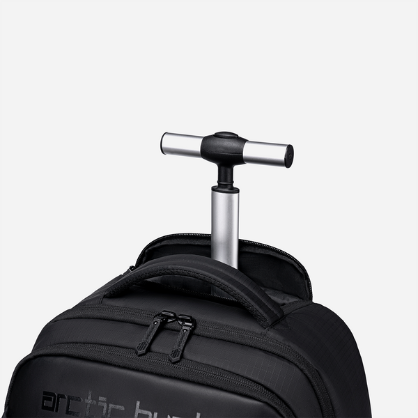 ARCTIC HUNTER LG00657 | Mochila con Ruedas Adulto,  Mochila para Laptop 17.3'', Maletín Grande Resistente al Agua, Bolsa de Viaje para Empresas y Escuelas, Cabina Avión Negro