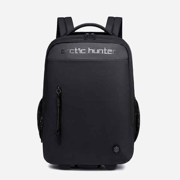 ARCTIC HUNTER LG00657 | Mochila con Ruedas Adulto,  Mochila para Laptop 17.3'', Maletín Grande Resistente al Agua, Bolsa de Viaje para Empresas y Escuelas, Cabina Avión Negro