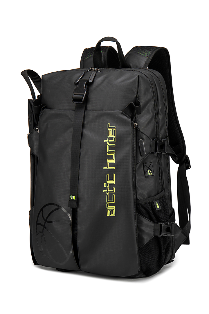 ARCTIC HUNTER AH Mochila de baloncesto impermeable con puertos USB y para auriculares ｜B00391