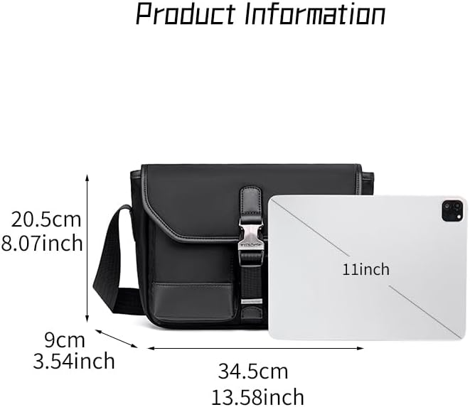 ARCTIC HUNTER KB00827 | Crossbody impermeable para Tablet de 10.3¨ para Viaje, Casual Ejecutivo